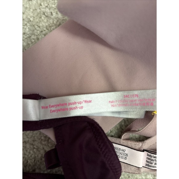 Lot of 4 Victorias Secret PINK Push Up Bras Bralettes Size 34C Large Lace - Picture 13 of 16